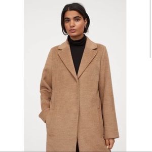 Camel Coat Knee Length Long